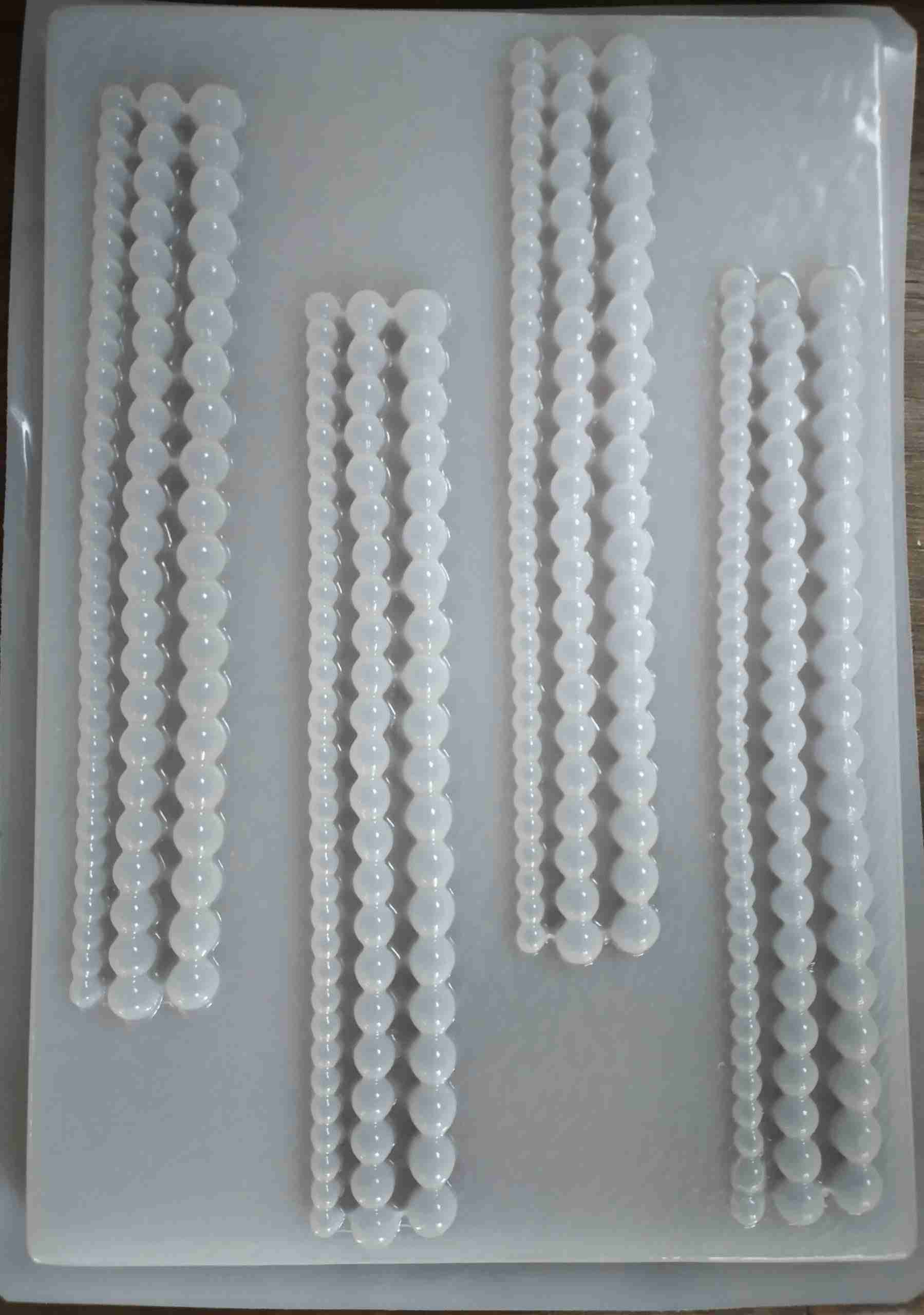 Molde Encaje Filas Perlas