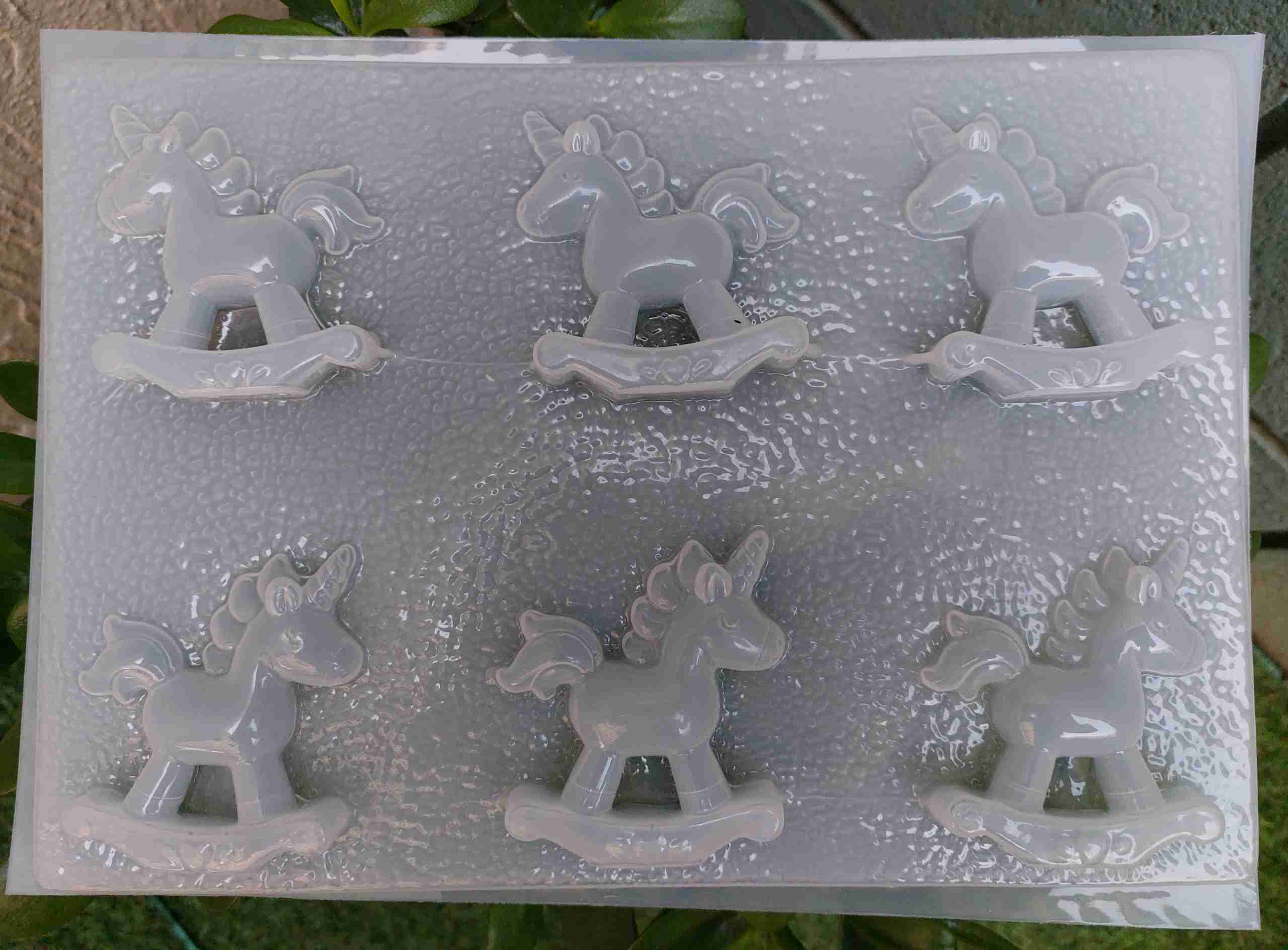 Molde unicornios de madera para baby shower