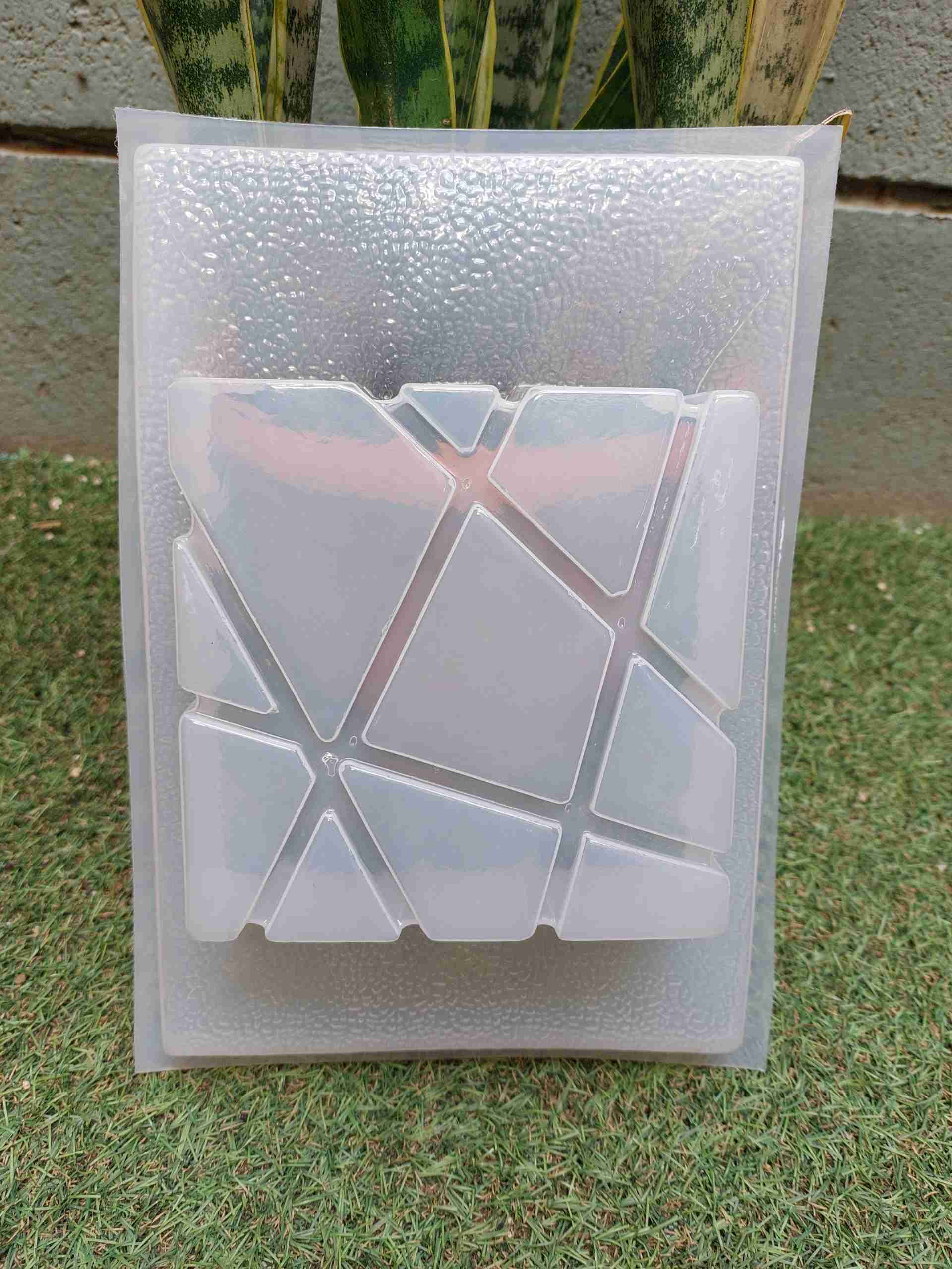 Molde cuadro con rayas 1 litro