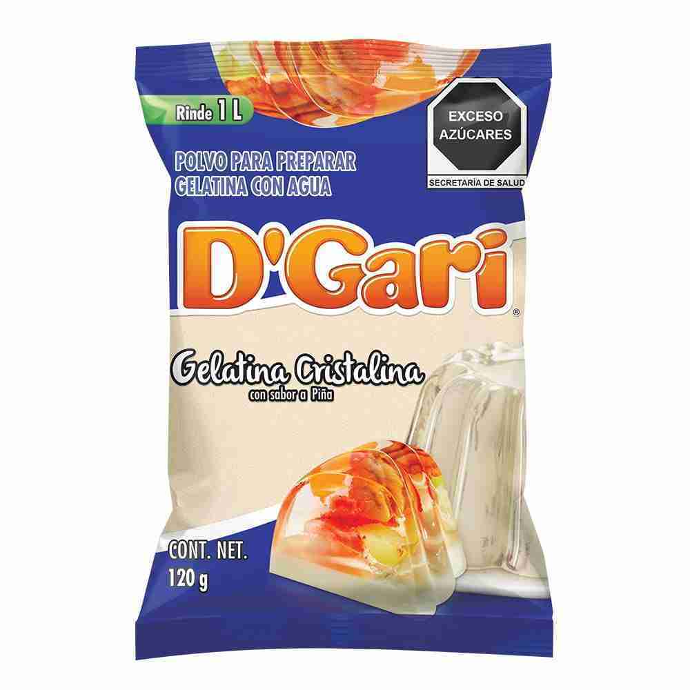 Gelatina D`Gari Cristalina sabor piña 120gramos