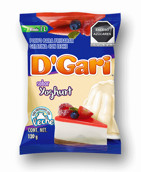 Gelatina D`Gari sabor Yoghurt de 120 gramos