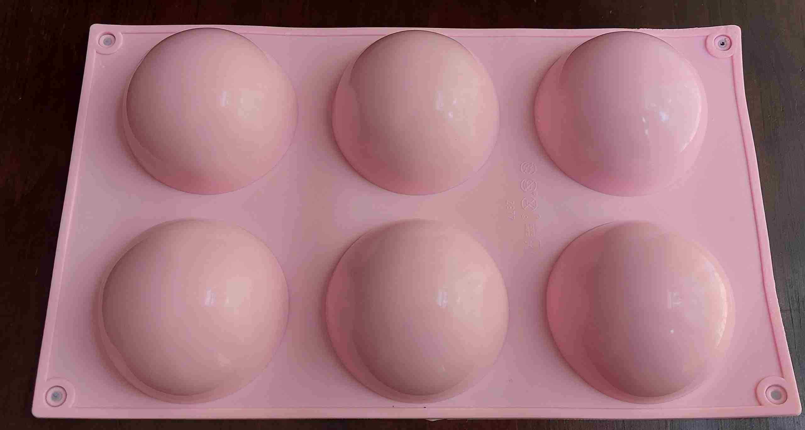 Molde Silicón medias esferas de 6