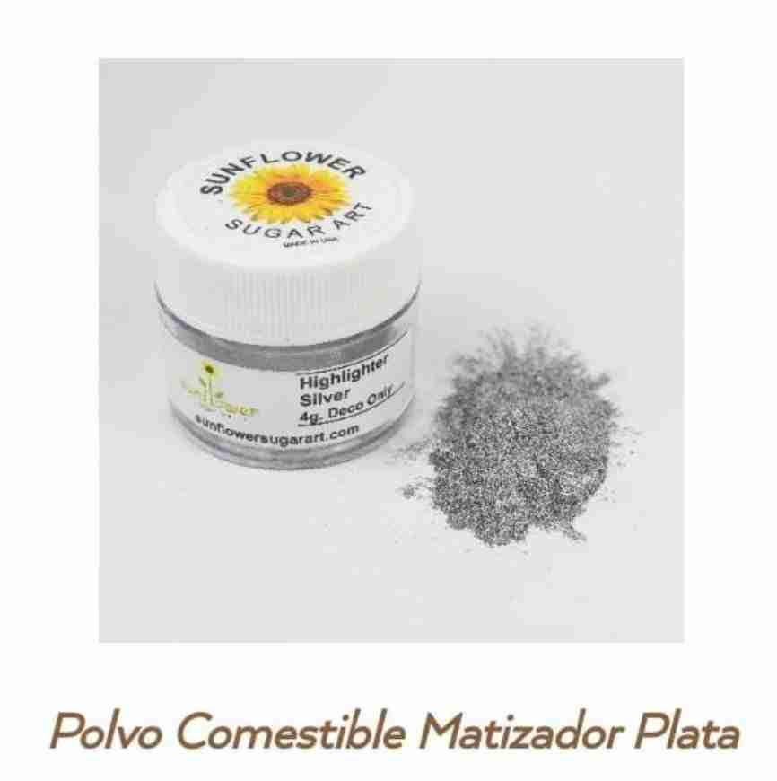 Matizador en polvo marca Sunflower color plateado 4 gramos