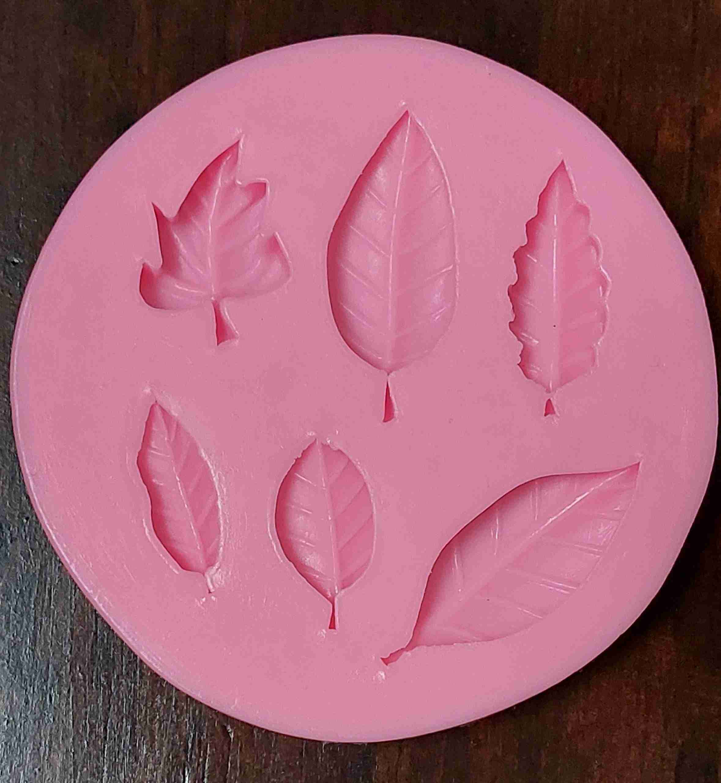 Molde silicón hojas surtidas