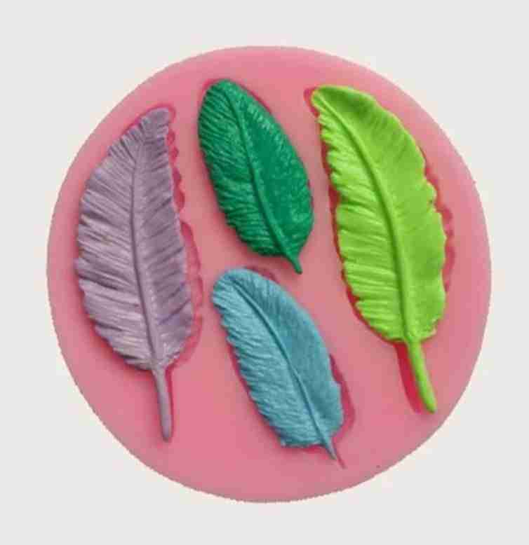 Molde silicón plumas