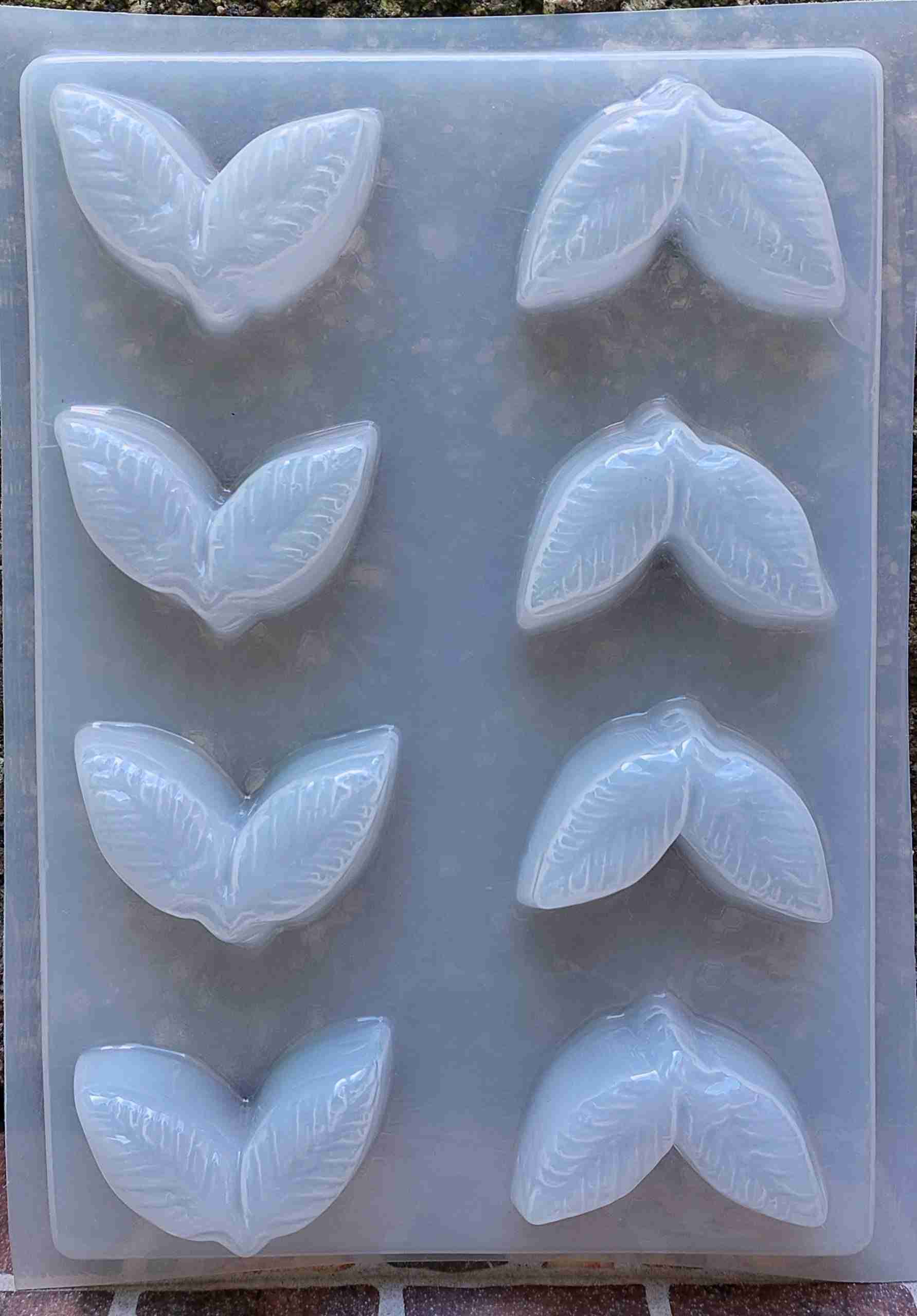 Molde hojas de rosas