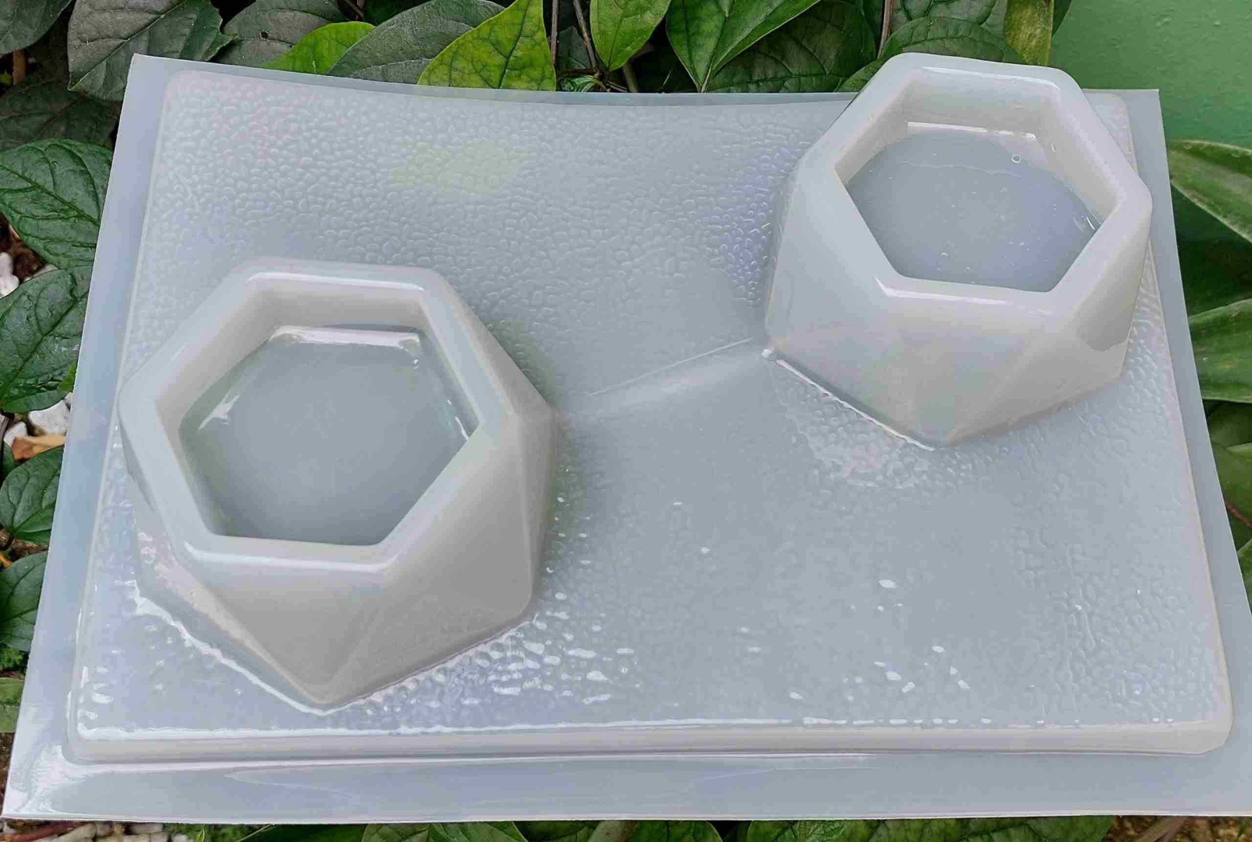 Molde macetas exagono de 2