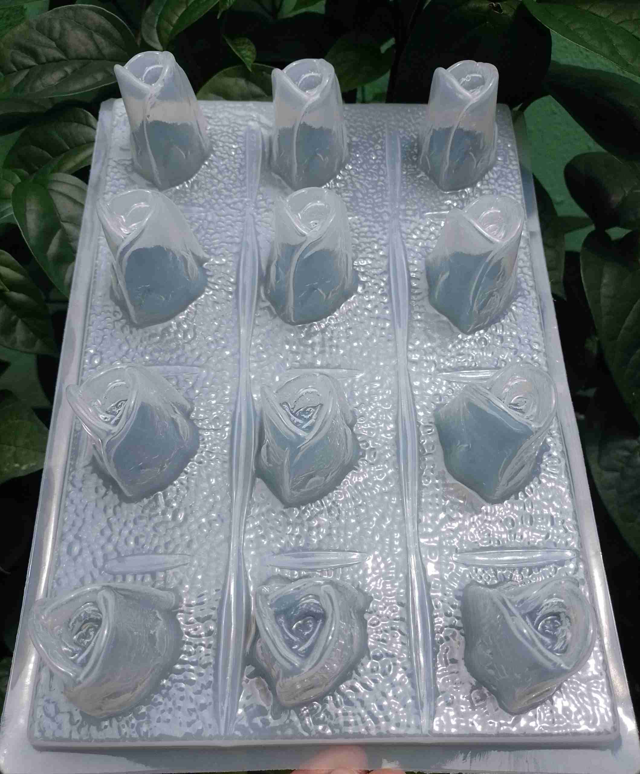 Molde Gelapaletas rosa botòn de 12