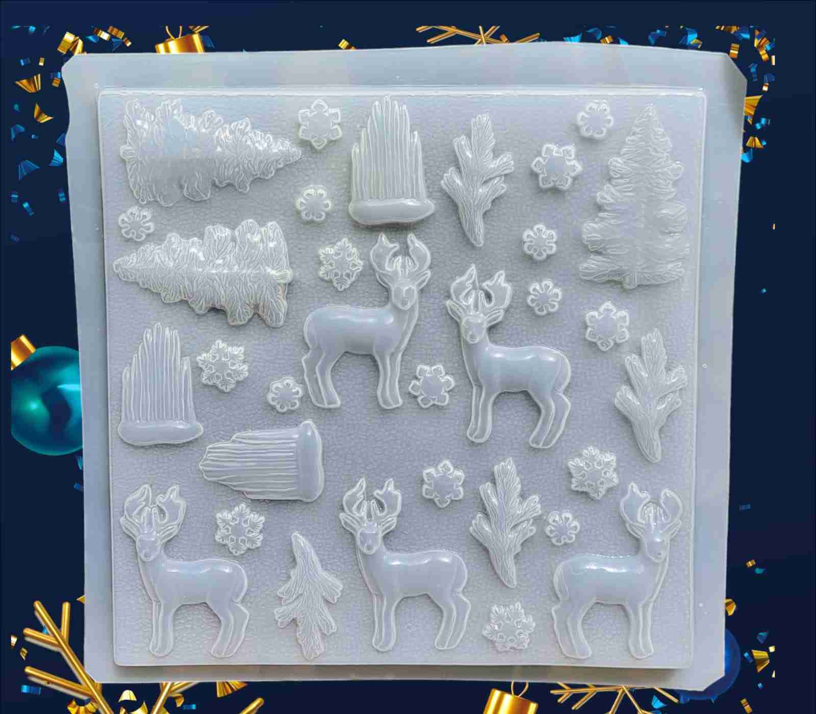 Molde Renos y arbolitos